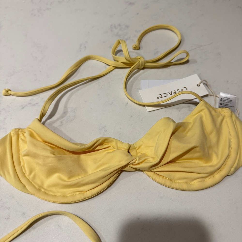 NWT L*Space Sunny Yellow Bikini Top